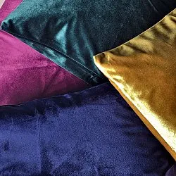 Velvet cushion cover - Marlyn (yellow)