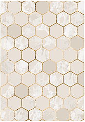 Wilton rug - Morino (beige/white/gold)