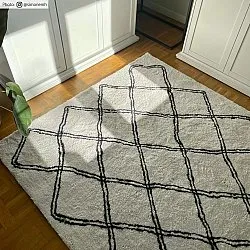 Shaggy rugs - Morocco (black/white)