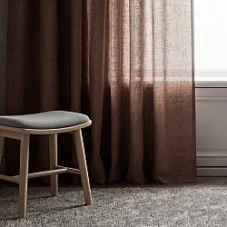 Curtains 2-Pack - Linen Curtain Noemi (dark brown)