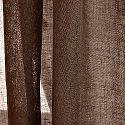 Curtains 2-Pack - Linen Curtain Noemi (dark brown)