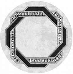 Round rug - Olympia (black/white)