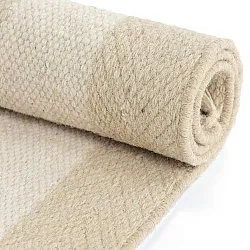 Irregular wool rug - Kystaro (cream/beige)