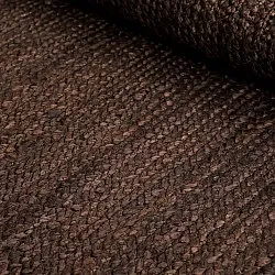 Irregular round jute rug - San Francisco (brown)