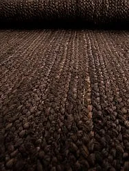 Irregular round jute rug - San Francisco (brown)
