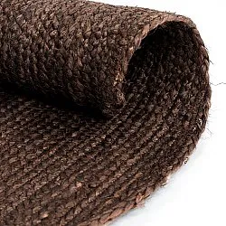 Irregular round jute rug - San Francisco (brown)