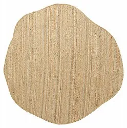 Irregular round jute rug - San Francisco (jute)