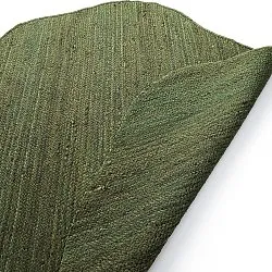 Irregular round jute rug - San Francisco (army green)