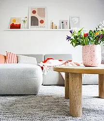 Round rug - Otago (grey/black)