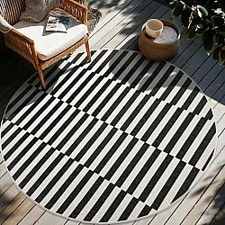 Round rug - Indoor/Outdoor Otto (black)