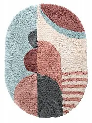 Oval rug - Tropea Natural Cotton Shaggy (multi)