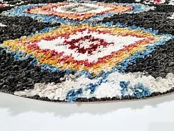 Round rugs - Macchia (black/multi)