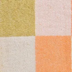 Throws - Wool blend throw - Audrey Check (beige/yellow/orange)