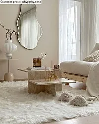 Shaggy rugs - Pomaire (white)