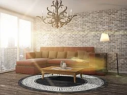 Round rug - Tilos (black/white)