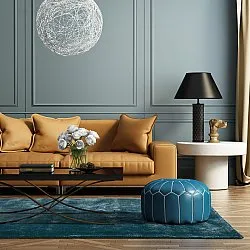 Recycled PET with viscose look (steel blue)