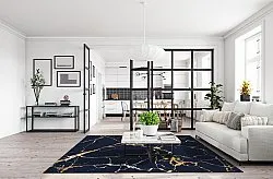 Wilton rug - Cesina (black/gold)