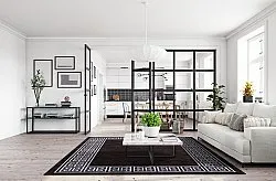 Wilton rug - Kuba (black/white)