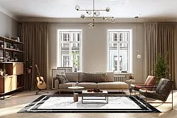 Wilton rug - Amaliada (black/white)