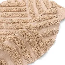 Round rug - Cazorla Natural Cotton Shaggy (beige)