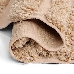 Round rug - Cazorla Natural Cotton Shaggy (beige)