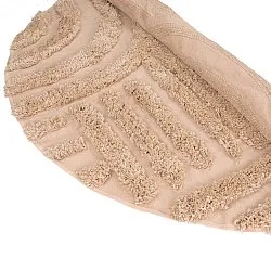 Round rug - Cazorla Natural Cotton Shaggy (beige)