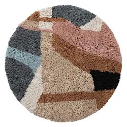 Round rug - Cefalu Natural Cotton Shaggy (multi)