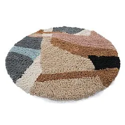 Round rug - Cefalu Natural Cotton Shaggy (multi)