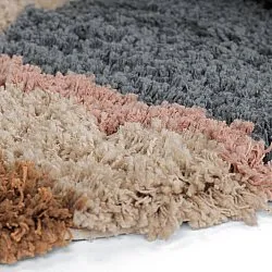 Round rug - Cefalu Natural Cotton Shaggy (multi)