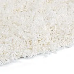 Round rug - Lindos Natural Cotton Shaggy (white)