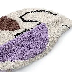 Round rug - Naousa Natural Cotton Shaggy (multi)