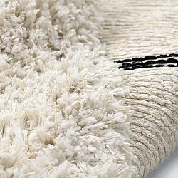 Round rug - Naousa Natural Cotton Shaggy (multi)
