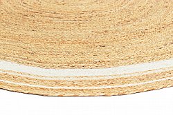 Round rugs - Bundi (jute/white)