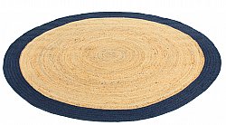Round rugs - Taki (jute/blue)