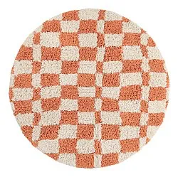 Round rug - Atrani Natural Cotton Shaggy (orange)