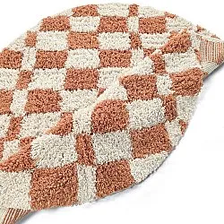 Round rug - Atrani Natural Cotton Shaggy (orange)