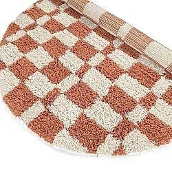 Round rug - Atrani Natural Cotton Shaggy (orange)