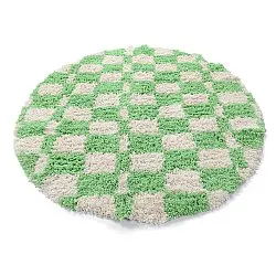 Round rug - Atrani Natural Cotton Shaggy (green)