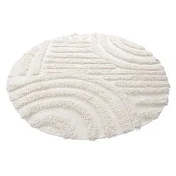 Round rug - Cazorla Natural Cotton Shaggy (off-white)
