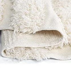 Round rug - Cazorla Natural Cotton Shaggy (off-white)