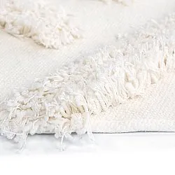 Round rug - Cazorla Natural Cotton Shaggy (off-white)