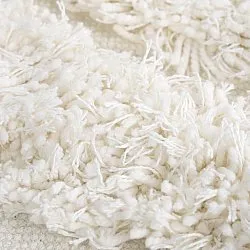 Round rug - Cazorla Natural Cotton Shaggy (off-white)