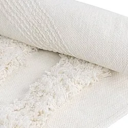 Round rug - Cazorla Natural Cotton Shaggy (off-white)