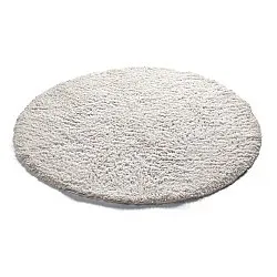 Round rug - Combarro Solid Cotton Shaggy (cream)