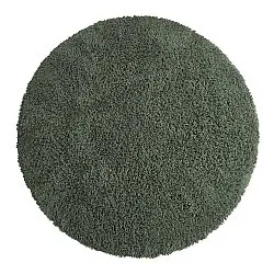 Round rug - Combarro Solid Cotton Shaggy (green)