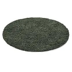 Round rug - Combarro Solid Cotton Shaggy (green)