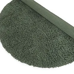 Round rug - Combarro Solid Cotton Shaggy (green)