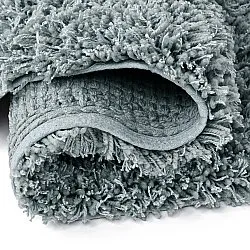 Round rug - Combarro Solid Cotton Shaggy (light blue)