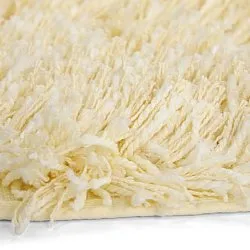 Round rug - Combarro Solid Cotton Shaggy (light yellow)