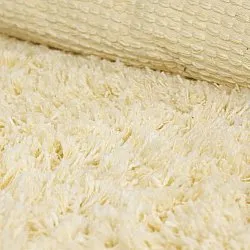 Round rug - Combarro Solid Cotton Shaggy (light yellow)